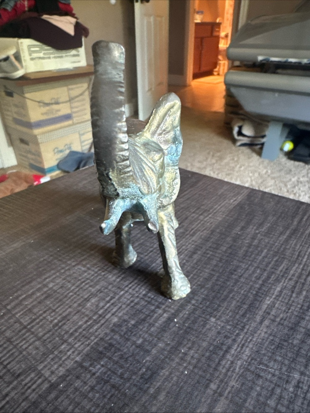 vintage brass elephant figurine 4.5”x 4.5” - Picture 4 of 12